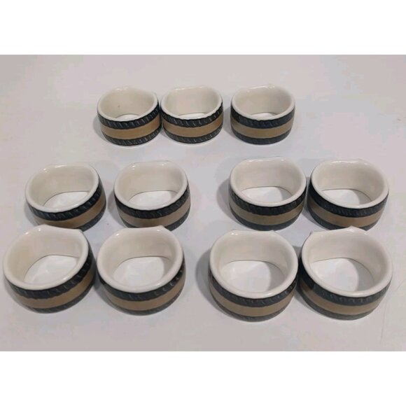 MIKASA ARABELLA 11 NAPKIN RINGS 2" EUC Or In Set Of 4 Or 5 Or 6 Or 8 - Picture 4 of 9